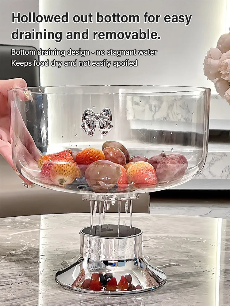 🔥Hot Sale🔥 Light Luxury Tall Fruit Plate