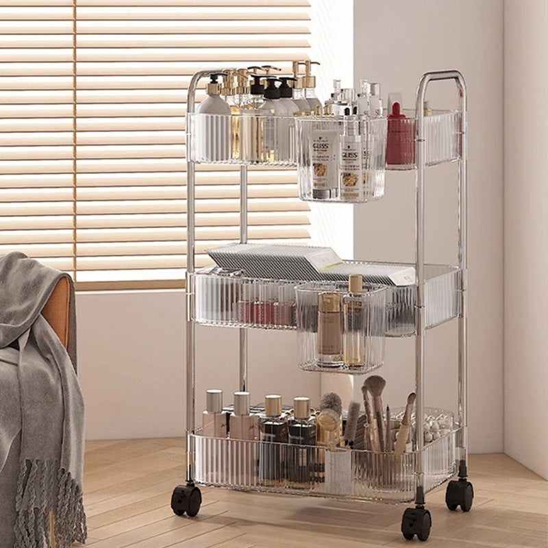 Acrylic Mini Cart, Bathroom Crevice Storage Shelf, Living Room Snack Organizer, Multi-Layer Mobile Cosmetic Storage Shelf