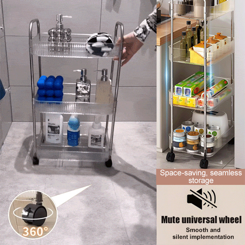 Acrylic Mini Cart, Bathroom Crevice Storage Shelf, Living Room Snack Organizer, Multi-Layer Mobile Cosmetic Storage Shelf