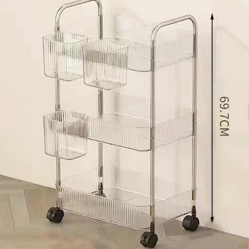 Acrylic Mini Cart, Bathroom Crevice Storage Shelf, Living Room Snack Organizer, Multi-Layer Mobile Cosmetic Storage Shelf
