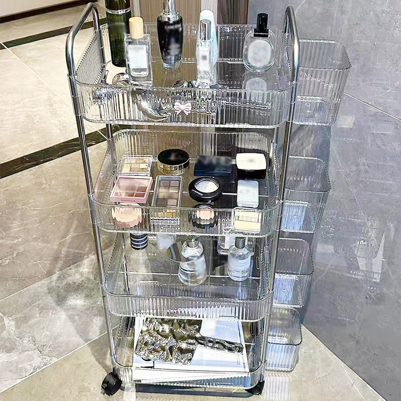 Acrylic Mini Cart, Bathroom Crevice Storage Shelf, Living Room Snack Organizer, Multi-Layer Mobile Cosmetic Storage Shelf
