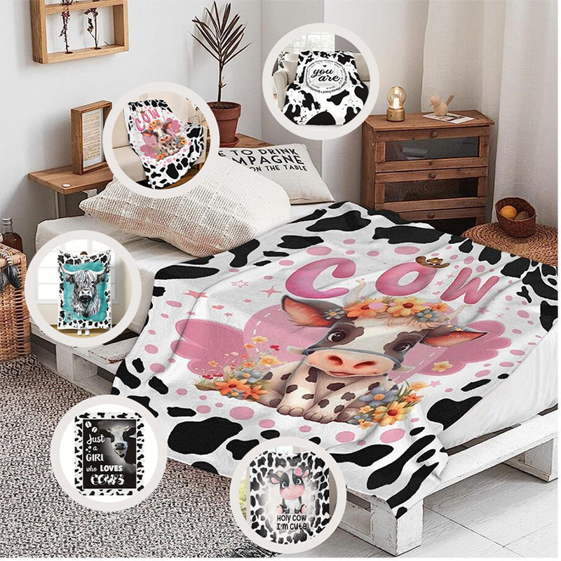Ultra Soft & Fluffy Cow Blanket