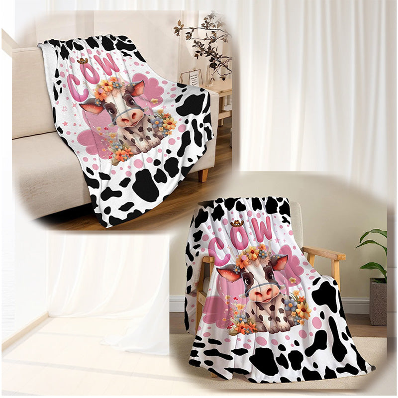 Ultra Soft & Fluffy Cow Blanket