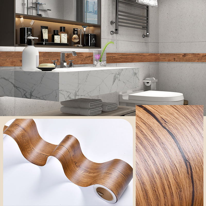 Home Decoration Essentials - Waterproof & Glue-Free 3D Faux Wood Grain Stickers