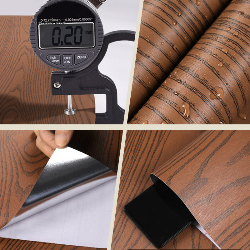 Home Decoration Essentials - Waterproof & Glue-Free 3D Faux Wood Grain Stickers