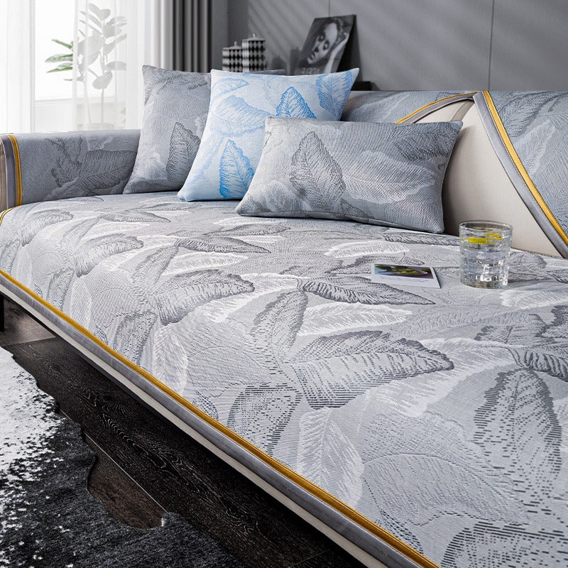 Luxury Leaf Pattern Lightweight Sofa Cushion