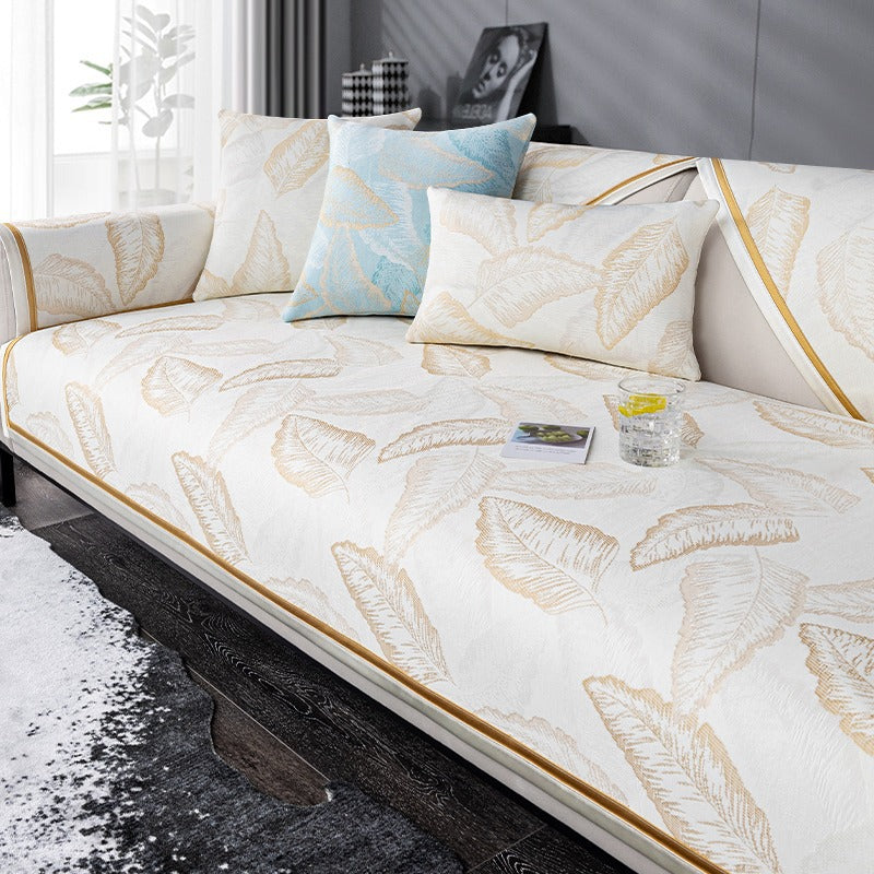 Luxury Leaf Pattern Lightweight Sofa Cushion
