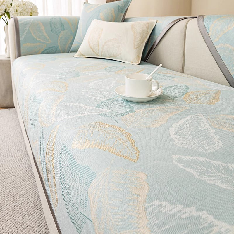 Luxury Leaf Pattern Lightweight Sofa Cushion