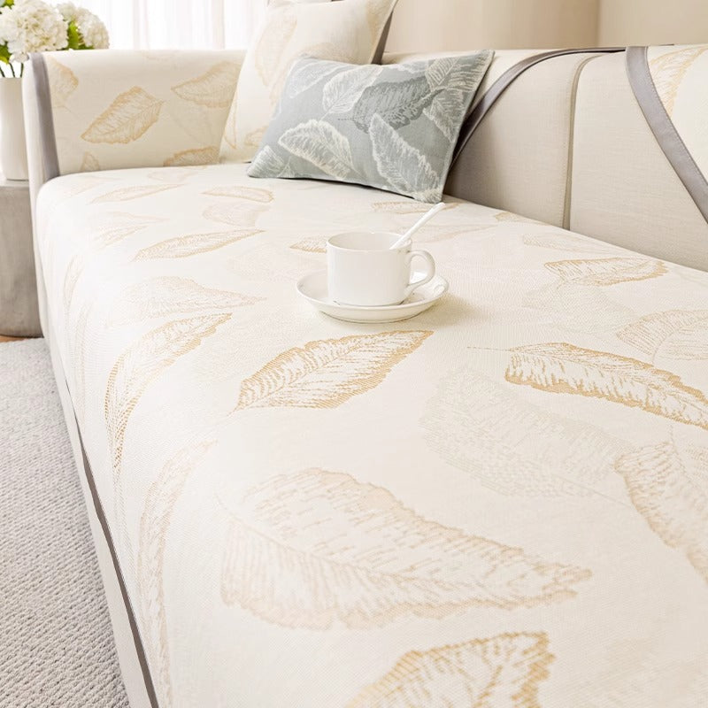 Luxury Leaf Pattern Lightweight Sofa Cushion
