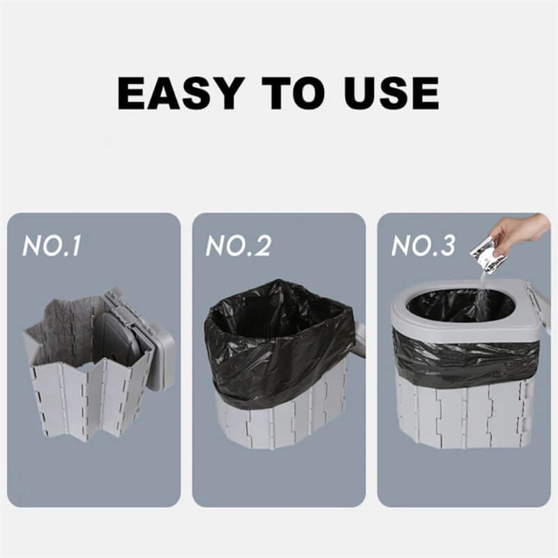 🚽 50% OFF NOW! 🏕️ Portable Outdoor Folding Toilet – Sturdy & compact – Includes waste bags, supports up to 300 lbs – perfect for camping, road trips or emergencies 🌲