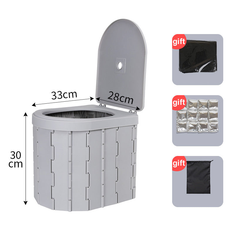 🚽 50% OFF NOW! 🏕️ Portable Outdoor Folding Toilet – Sturdy & compact – Includes waste bags, supports up to 300 lbs – perfect for camping, road trips or emergencies 🌲