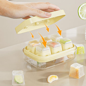 🧊 Buy 1 Get 1 FREE!🥃 Mini Ice Cube Tray – 6-Grid, Quick-Release & Food-Safe – Compact Silicone Ice Maker 🍹