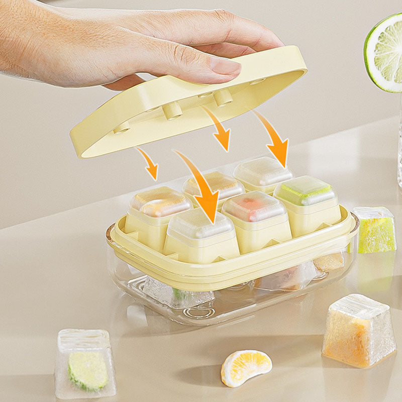 🧊 Buy 1 Get 1 FREE!🥃 Mini Ice Cube Tray – 6-Grid, Quick-Release & Food-Safe – Compact Silicone Ice Maker 🍹