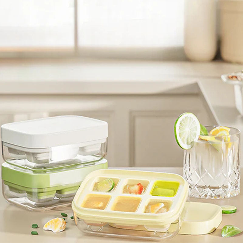 🧊 Buy 1 Get 1 FREE!🥃 Mini Ice Cube Tray – 6-Grid, Quick-Release & Food-Safe – Compact Silicone Ice Maker 🍹