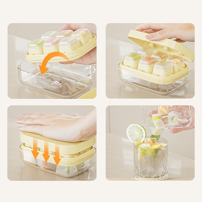 🧊 Buy 1 Get 1 FREE!🥃 Mini Ice Cube Tray – 6-Grid, Quick-Release & Food-Safe – Compact Silicone Ice Maker 🍹