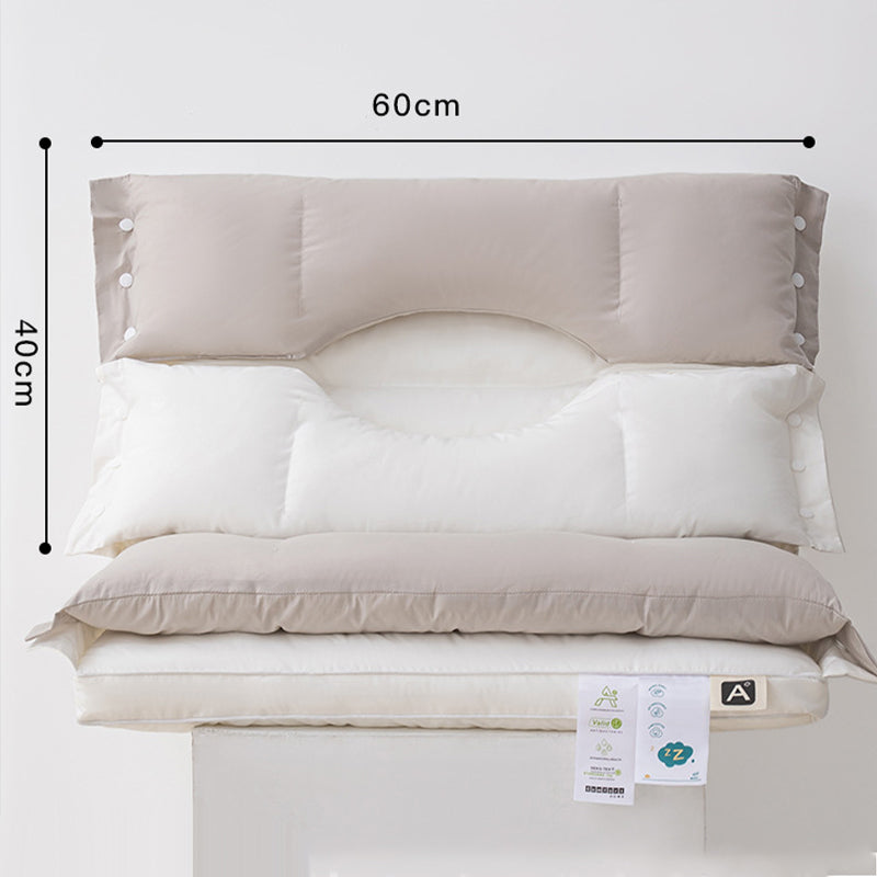 Soft and Hard Dual-Zone Neck Support Pillow