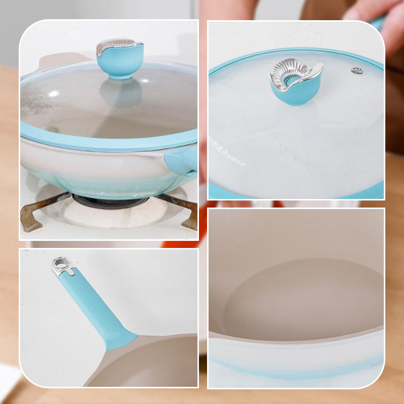🎅Christmas Pre-Sale🎁Non-Stick Ceramic Fry Pan with Steamer Basket & Lid