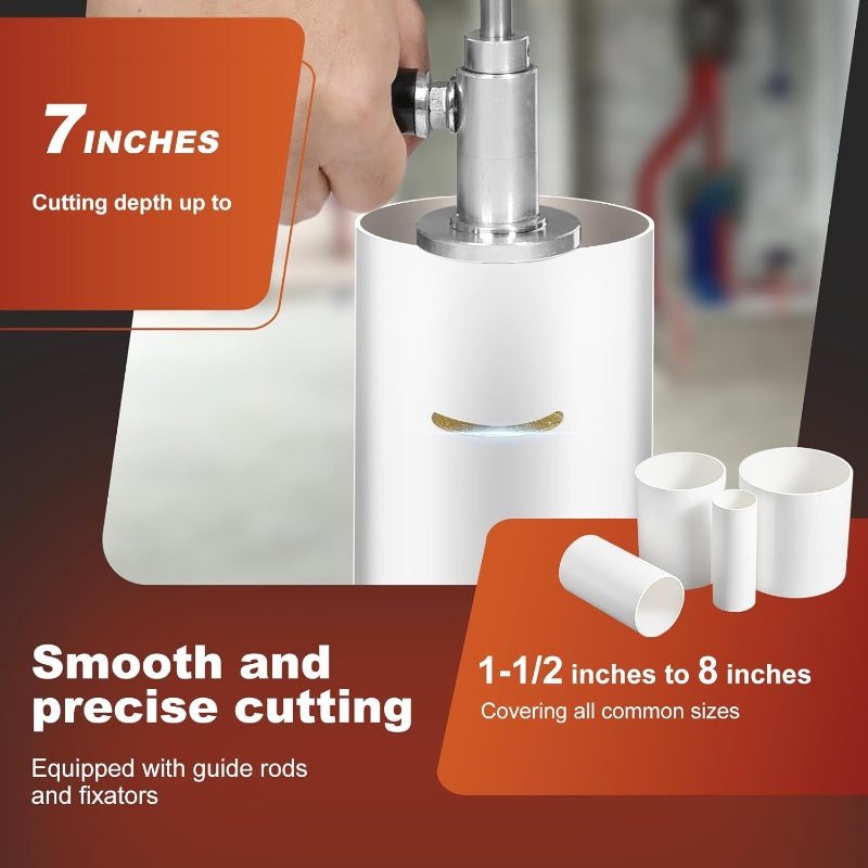📢📢50% OFF !! ⏰ PVC Pipe Inside Cutter – 7" Depth, Adjustable, Multi-Material 🔩