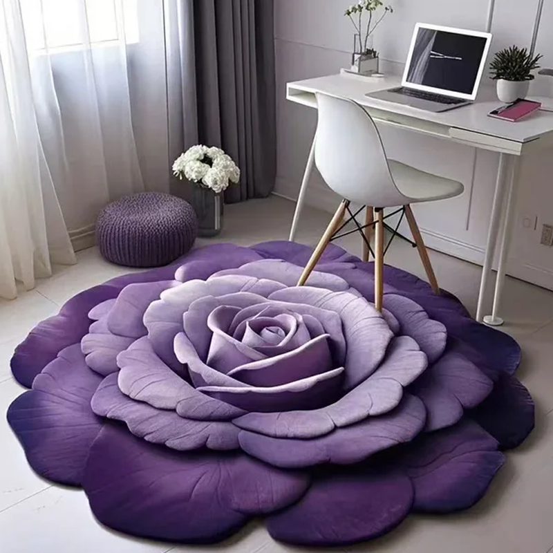 Floral Plush & Diatomaceous Earth Floor Mat