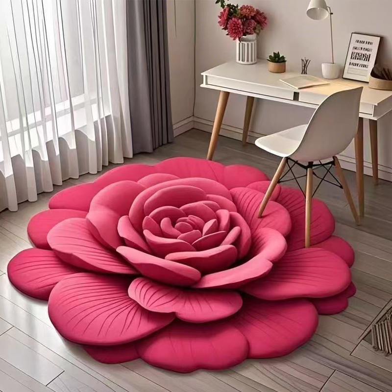 Floral Plush & Diatomaceous Earth Floor Mat