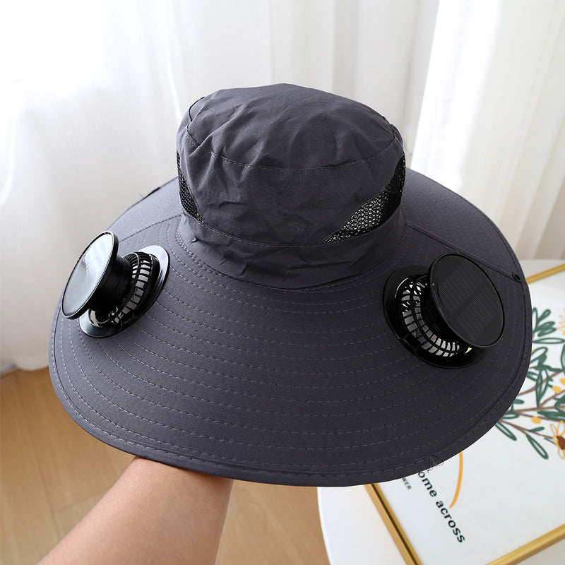 📢📢50% OFF !! ⏰Ultralight Solar Fan Sun Hat