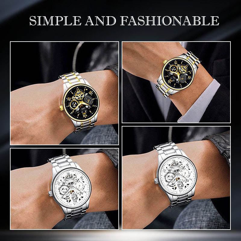 🎄Christmas Sale 70% OFF🔥Men's Waterproof Roman Skeleton Automatic Mechanical Watch