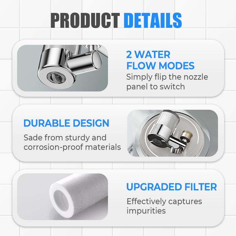 🔥 NEW! 720° Swivel Faucet Filter Nozzle Set: Clean water and perfect spray in one! 💦✨