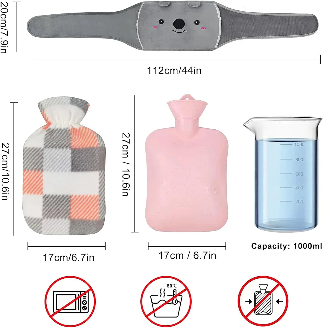 🎅Christmas Sale 50% OFF🔥Plush Refillable Hot Water Bottle Belt🎁