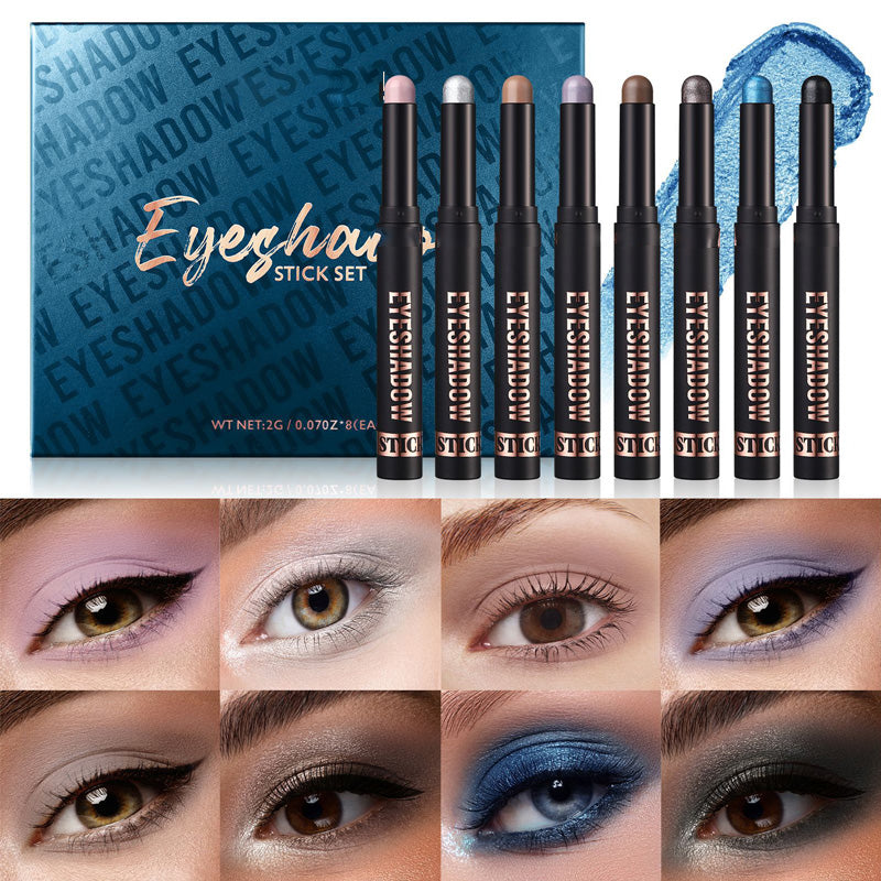 💗LAST DAY PROMOTION - 50%OFF🎁✨8 Colors Glitter Eyeshadow Stick Waterproof & Long-Wearing & Multi-Use