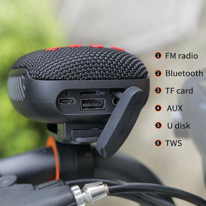 Bluetooth sports speaker for bicycles – IPX5 waterproof, TWS & MicroSD card support