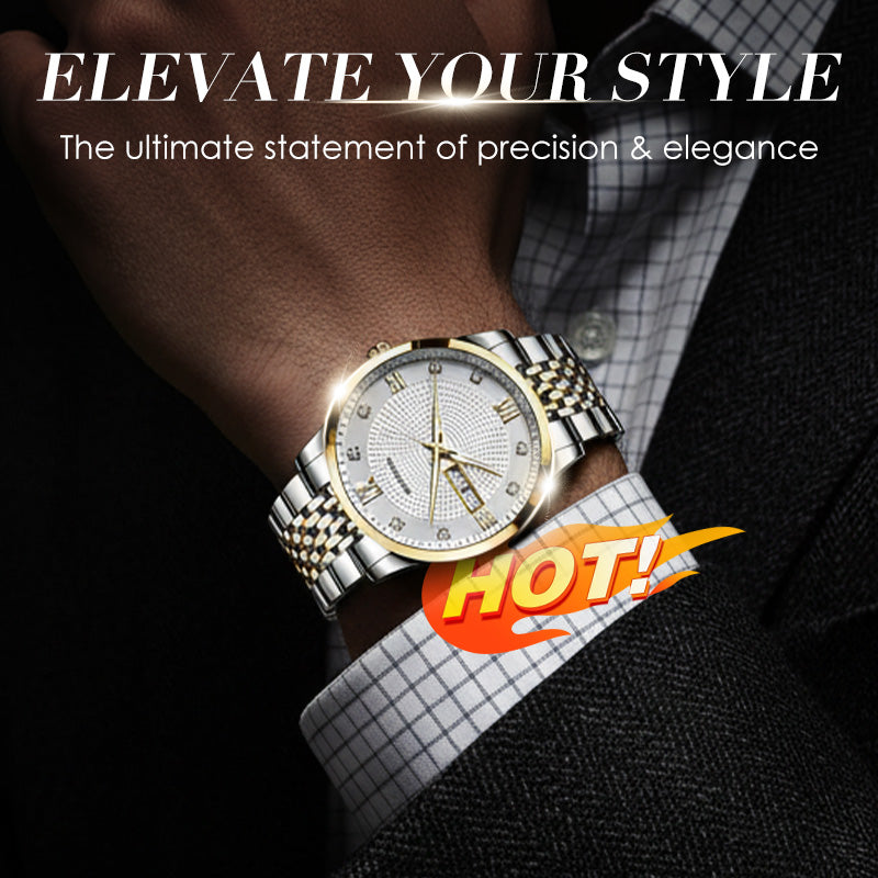 🎄Christmas Sale 60% OFF🔥Men's Stainless Steel Waterproof Business Watch