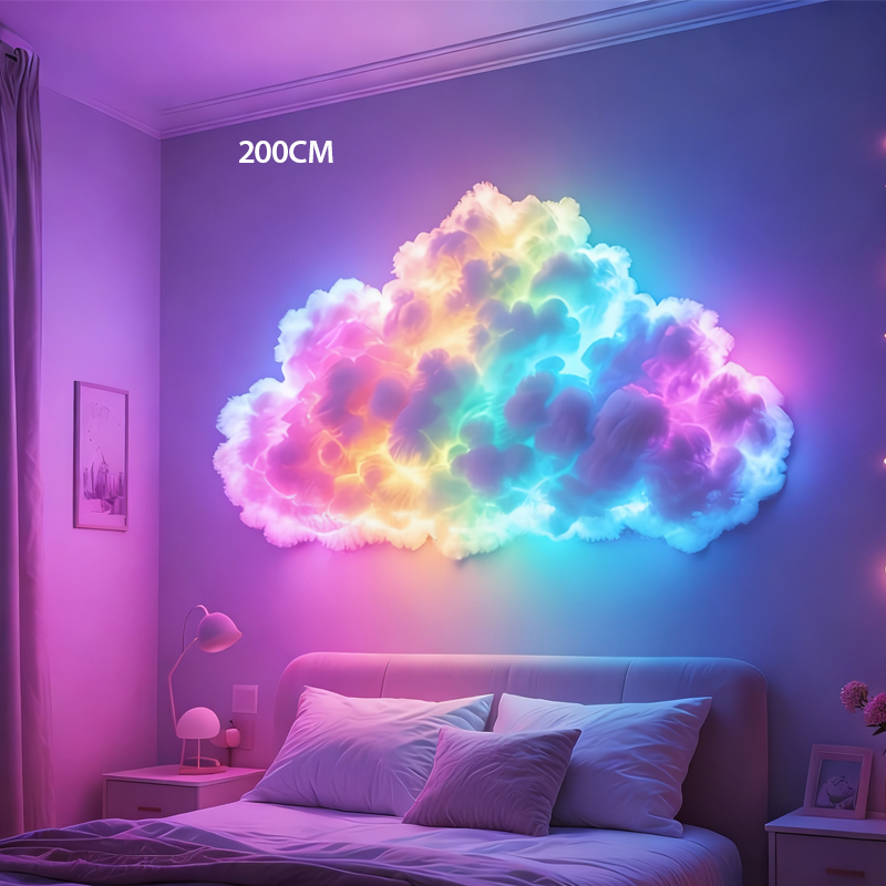📢📢50  % OFF !!⏰DIY USB-Powered Thundercloud LED Light Decor🌈☁️