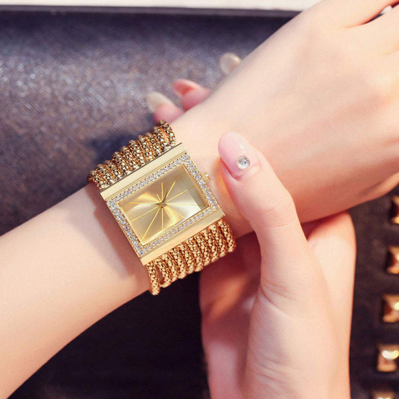 🖤Black Friday Offer: 50% OFF🔥Ladies Rhinestone Quartz Square Watch