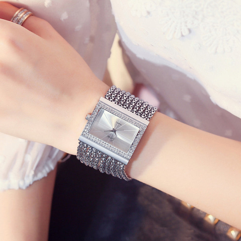 🖤Black Friday Offer: 50% OFF🔥Ladies Rhinestone Quartz Square Watch