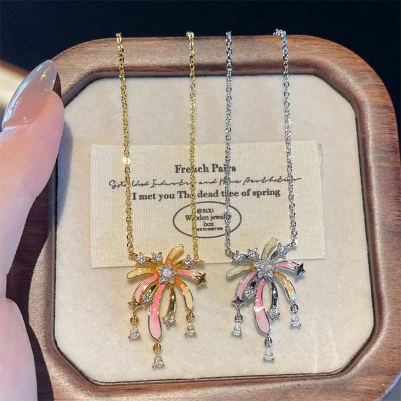 ⏳Limited-time 50% off⏰Romantic Colorful Zircon Firework Necklace📿