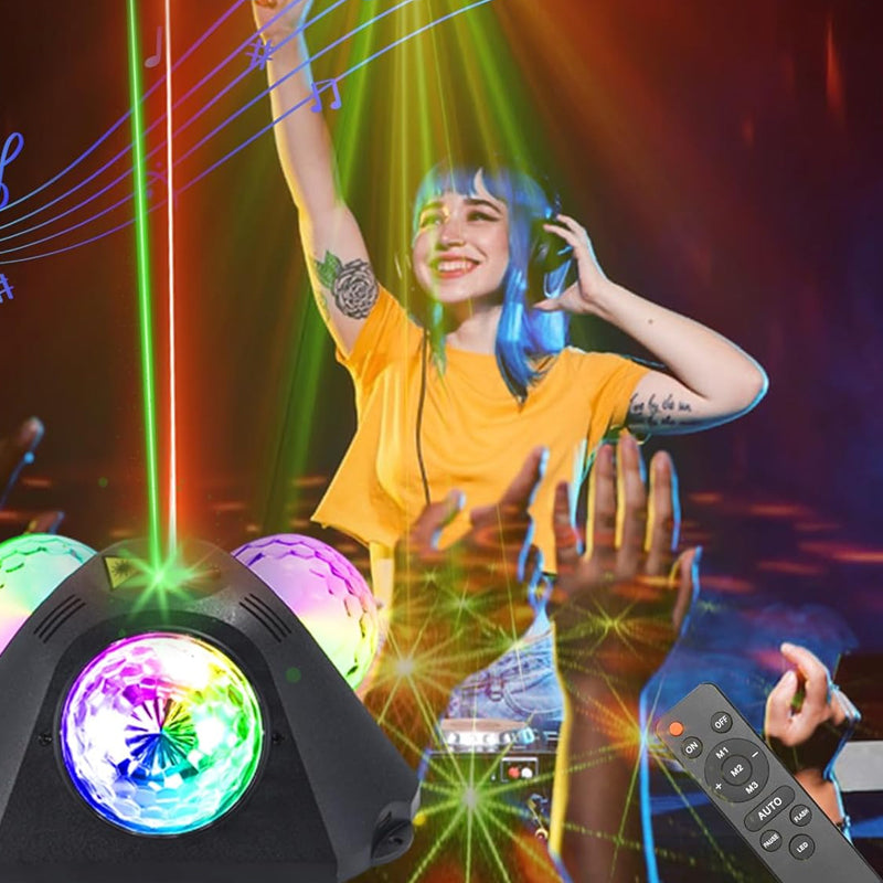 🎄Christmas Sale 60% OFF🔥3-Ball Sound-Activated Laser Party Light