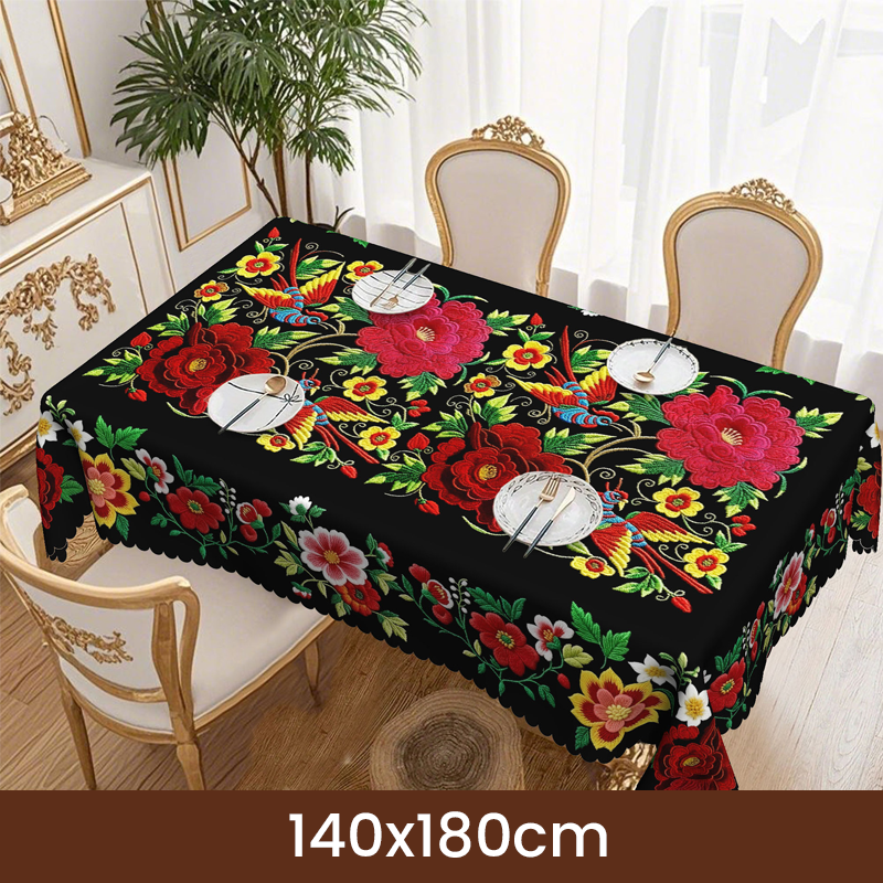 🔥Hot Sale🔥Mexican Floral Tablecloth With Scalloped Edge (60% OFF)