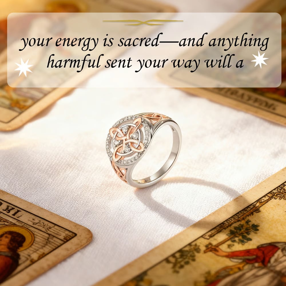 💍 60% OFF NOW! ✨ Witch‘s Knot Protection Ring – Handmade Jewelry, Sterling Silver & Meaningful Gift for Loved Ones 🧿✨