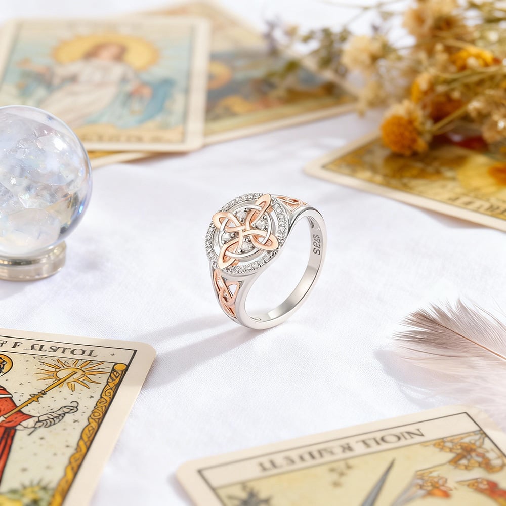 💍 60% OFF NOW! ✨ Witch‘s Knot Protection Ring – Handmade Jewelry, Sterling Silver & Meaningful Gift for Loved Ones 🧿✨