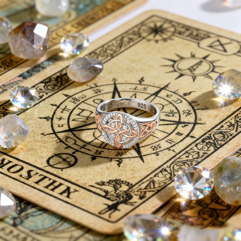 💍 60% OFF NOW! ✨ Witch‘s Knot Protection Ring – Handmade Jewelry, Sterling Silver & Meaningful Gift for Loved Ones 🧿✨