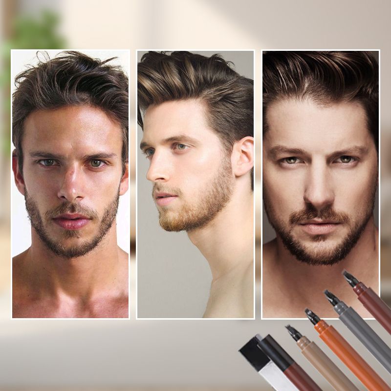 🧔 BUY 1 GET 1 FREE! ✏️ Waterproof 4-Tip Beard & Eyebrow Pen – Smudge-Proof, Natural Look & Long-Lasting 🌟