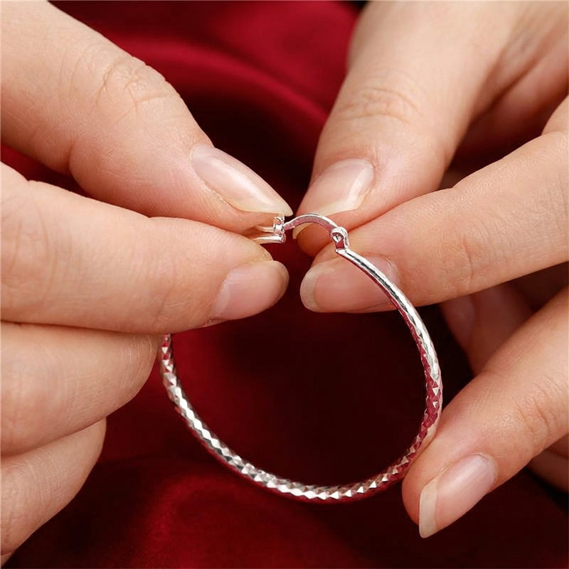 💖Diamond-Cut Hoop Earrings for Women