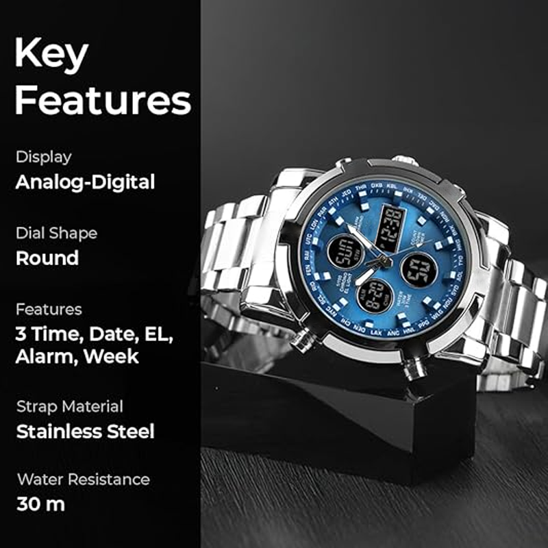 📢📢60%  OFF !! ⏰Men's Waterproof Military Analog-Digital Watches