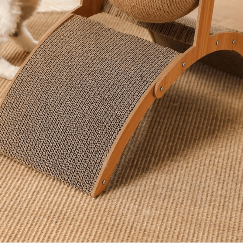 💖49% OFF!🐱Natural Sisal Cat Scratching Ball With Cardboard Pad✨