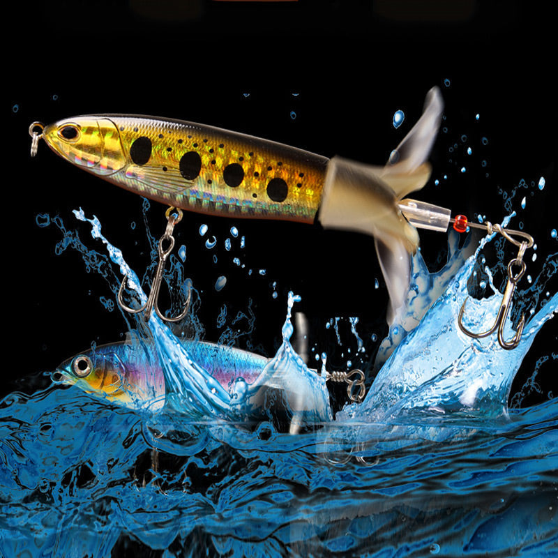 🎣 LIMITED-TIME 50% OFF! ✨ Propeller Floating Lure – Rotating Tail, 3D Eyes, Dual-Section 🐟