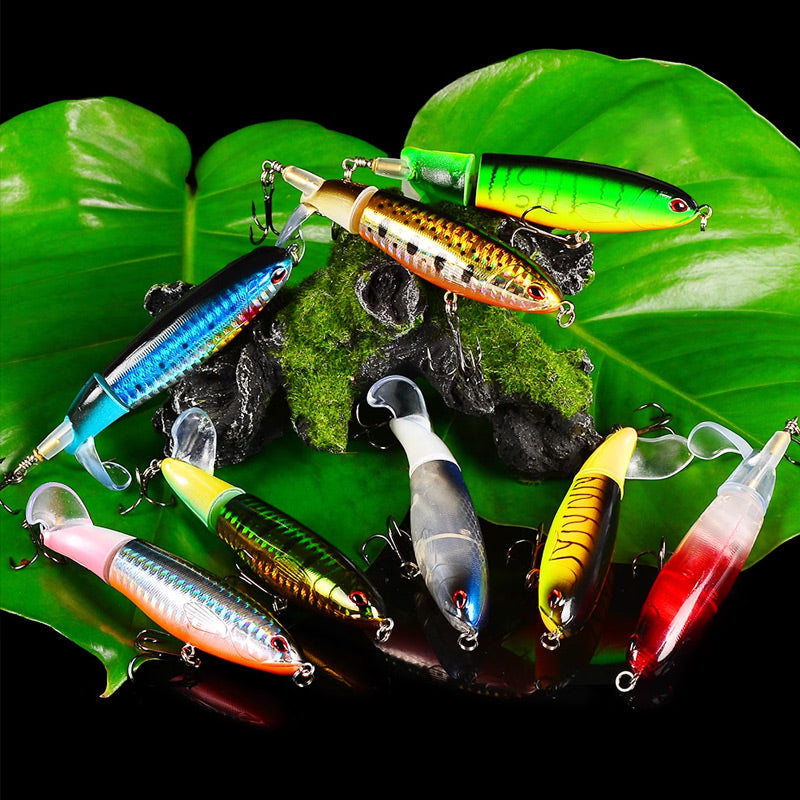 🎣 LIMITED-TIME 50% OFF! ✨ Propeller Floating Lure – Rotating Tail, 3D Eyes, Dual-Section 🐟