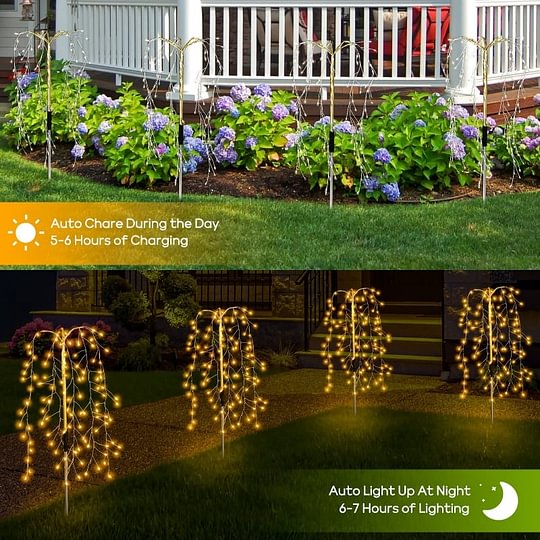 🎁2026 New Arrivals 50% OFF💥Solar Garden Lights Outdoor Decor – 100 LEDs, IP55 Waterproof, Easy Install 🌙