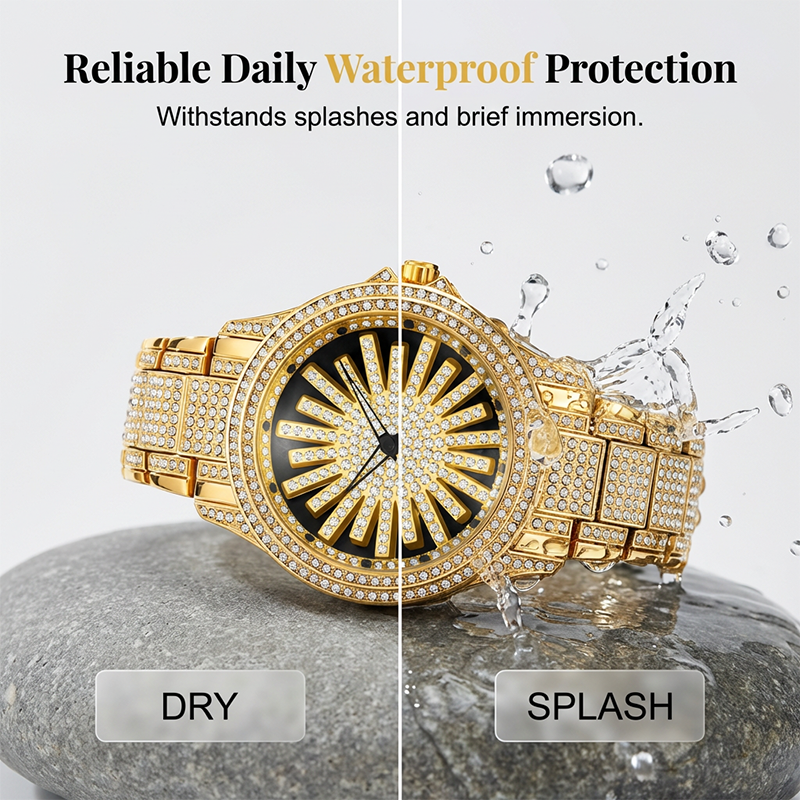 🎁2026 New Arrivals 50% OFF💥Men's Iced-Out Watch with Rotating Dial – Sparkling Crystals, Precise Quartz & Butterfly Clasp ✨