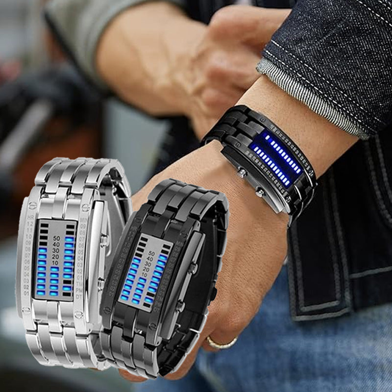 "Only Geeks Get It" 🤓 | Cyberpunk Binary LED Watch