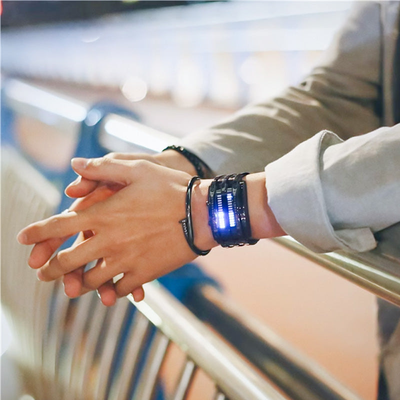 "Only Geeks Get It" 🤓 | Cyberpunk Binary LED Watch